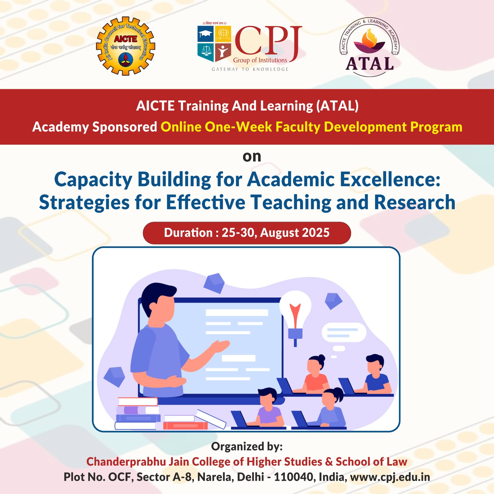 ECCI | One Week Online Faculty Development Programme @CPJ College